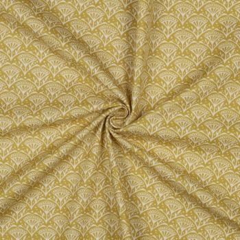 Preview: Canvas Baumwolle - Olive Flowers | Meterware